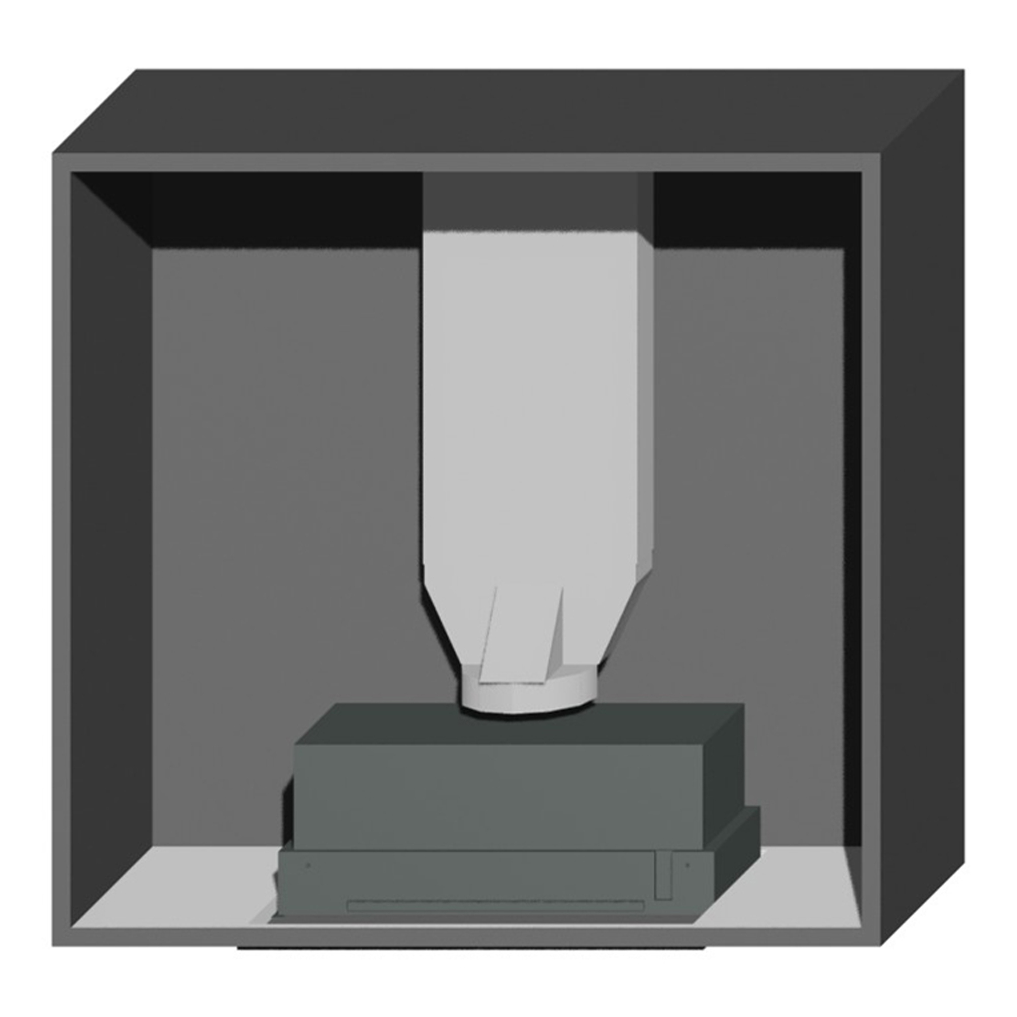 Korpus Qubik 80x77 Grafitowy z Okapem Era C Ix/a/52