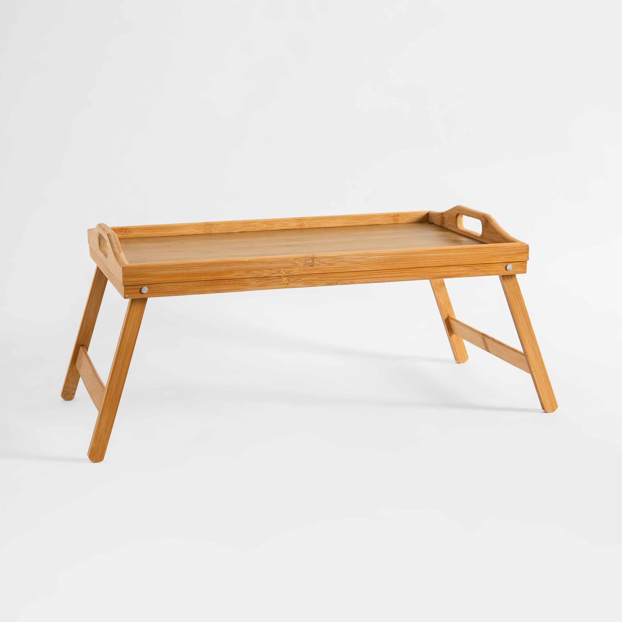 Stolik Śniadaniowy Składany Bambusowy 50x30x21 cm