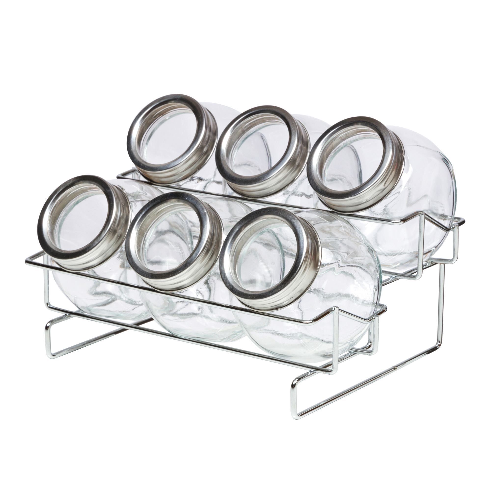 Komplet 6 Pojemników na Stojaku 200 ml