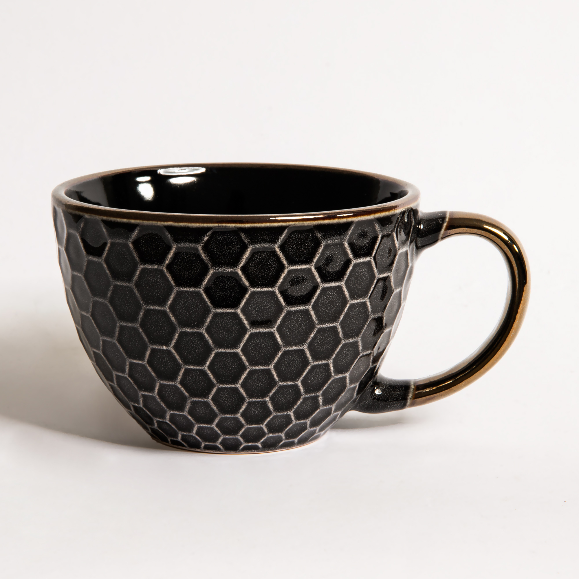 Kubek ceramiczny czarny BRESCA JUMBO 440 ml