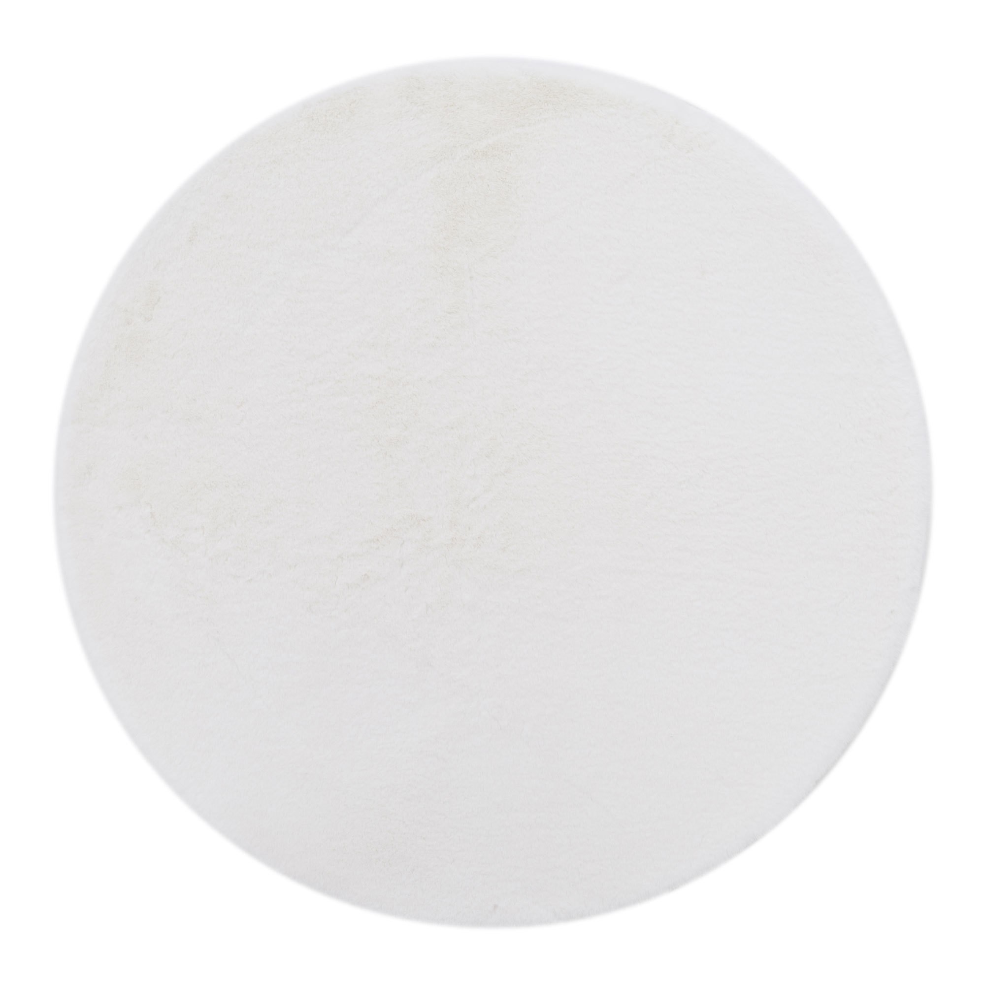 Dywan Okrągły Biały Rabbii 100 cm