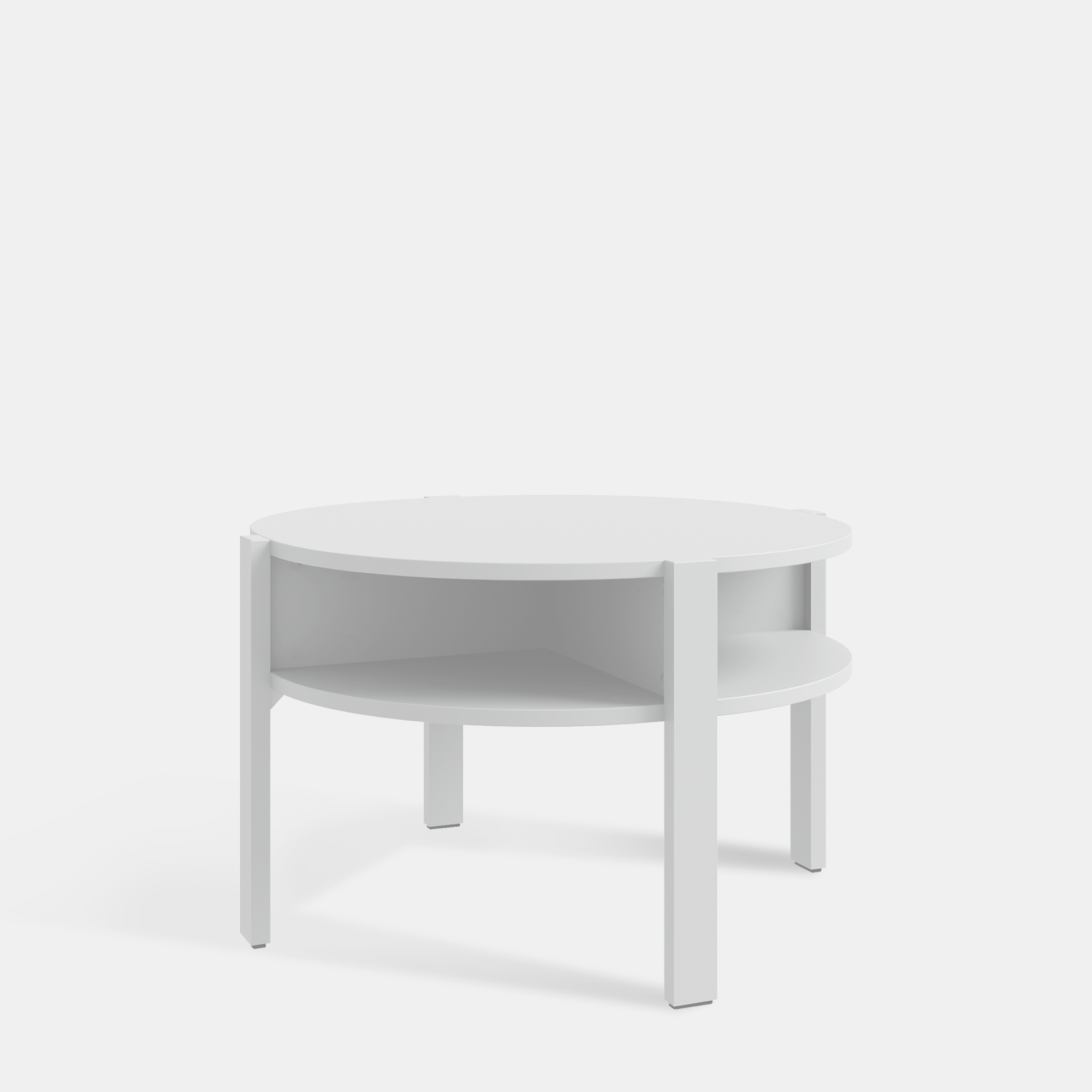 Stolik Kawowy z Półkami Tobago Biały