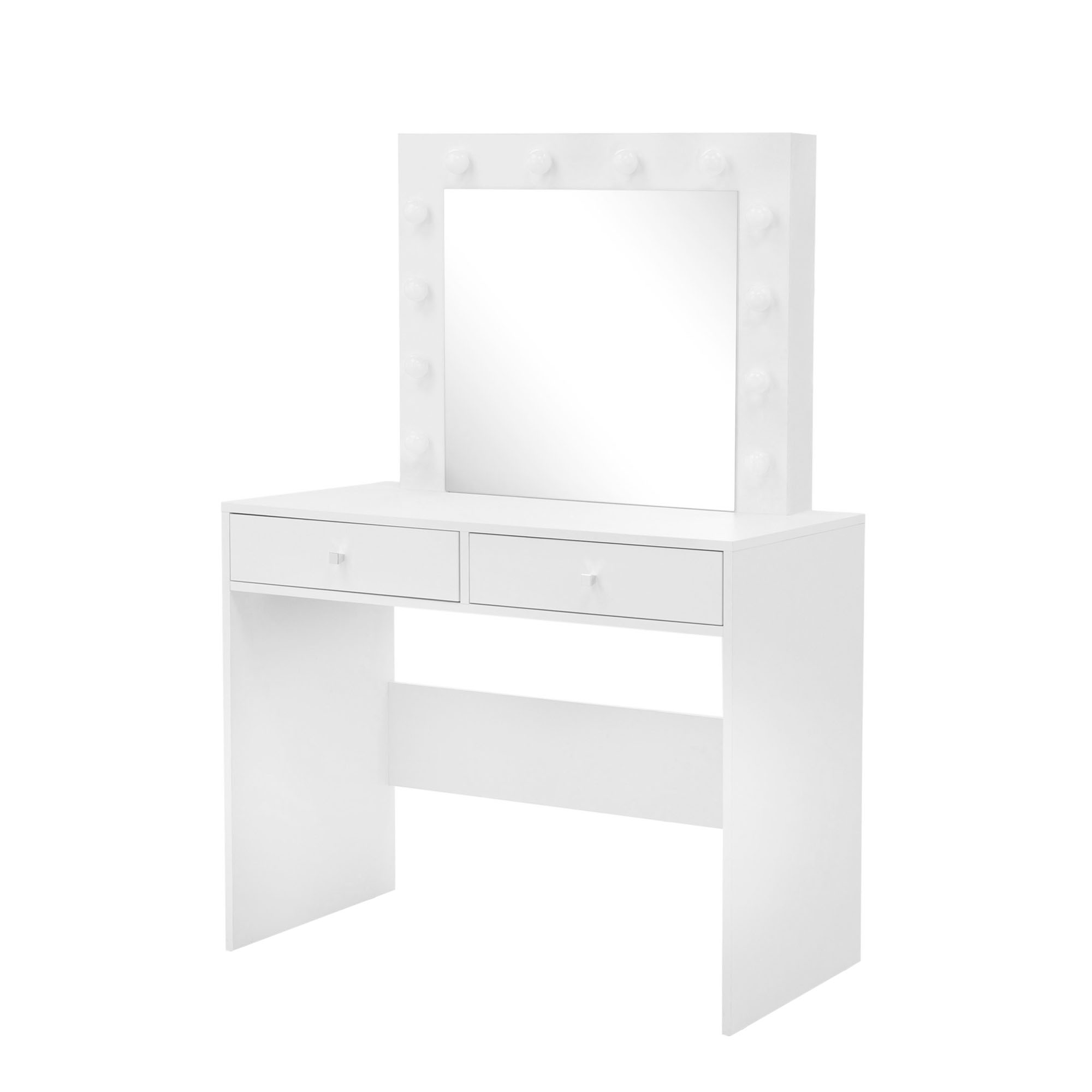 Toaletka z Lustrem i Oświetleniem Biała