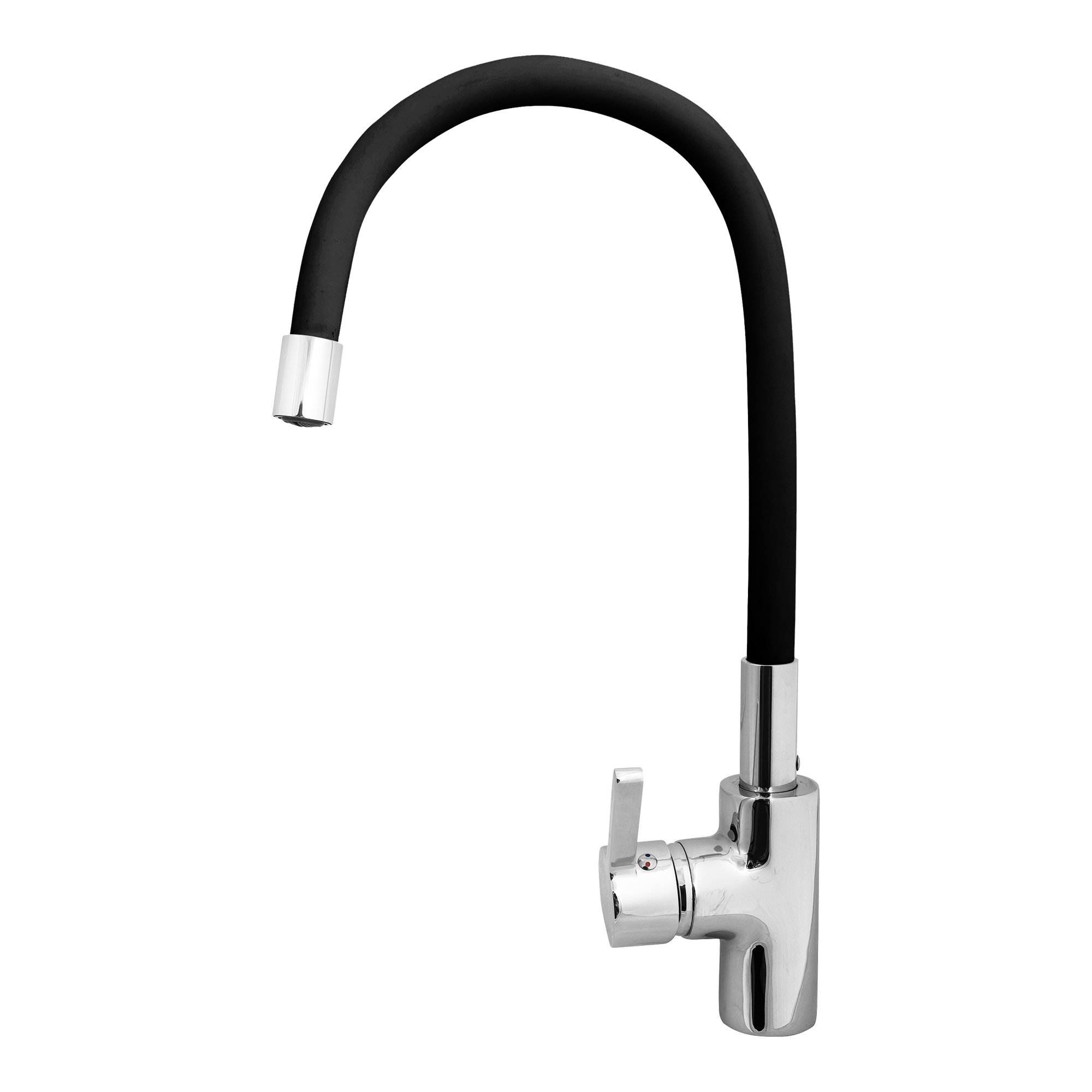 Bateria Kuchenna z Elastyczną Wylewką Czarno-srebrna Hera