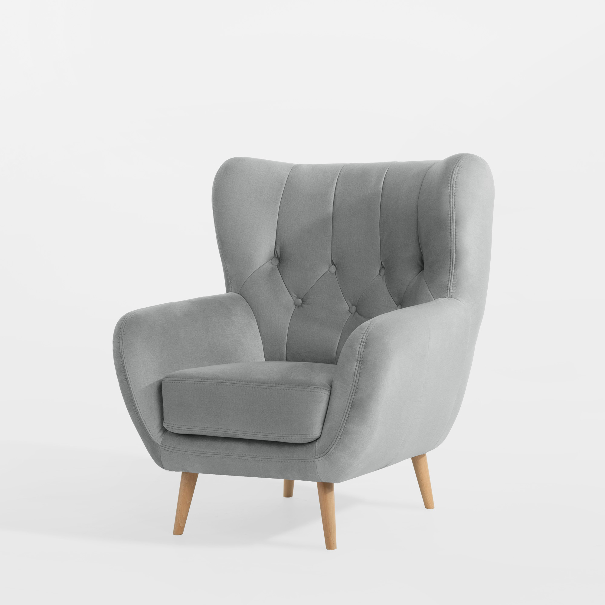 Fotel Jasnoszary Kelso