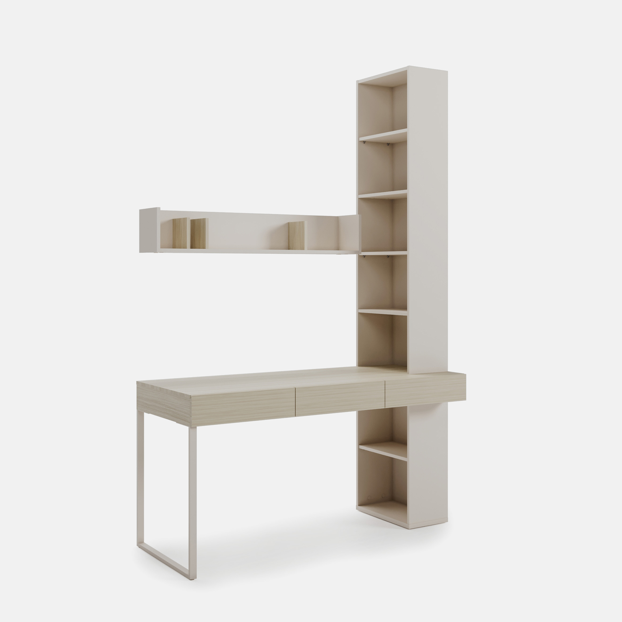 Biurko z regałem i półką wiszącą CHARLIE