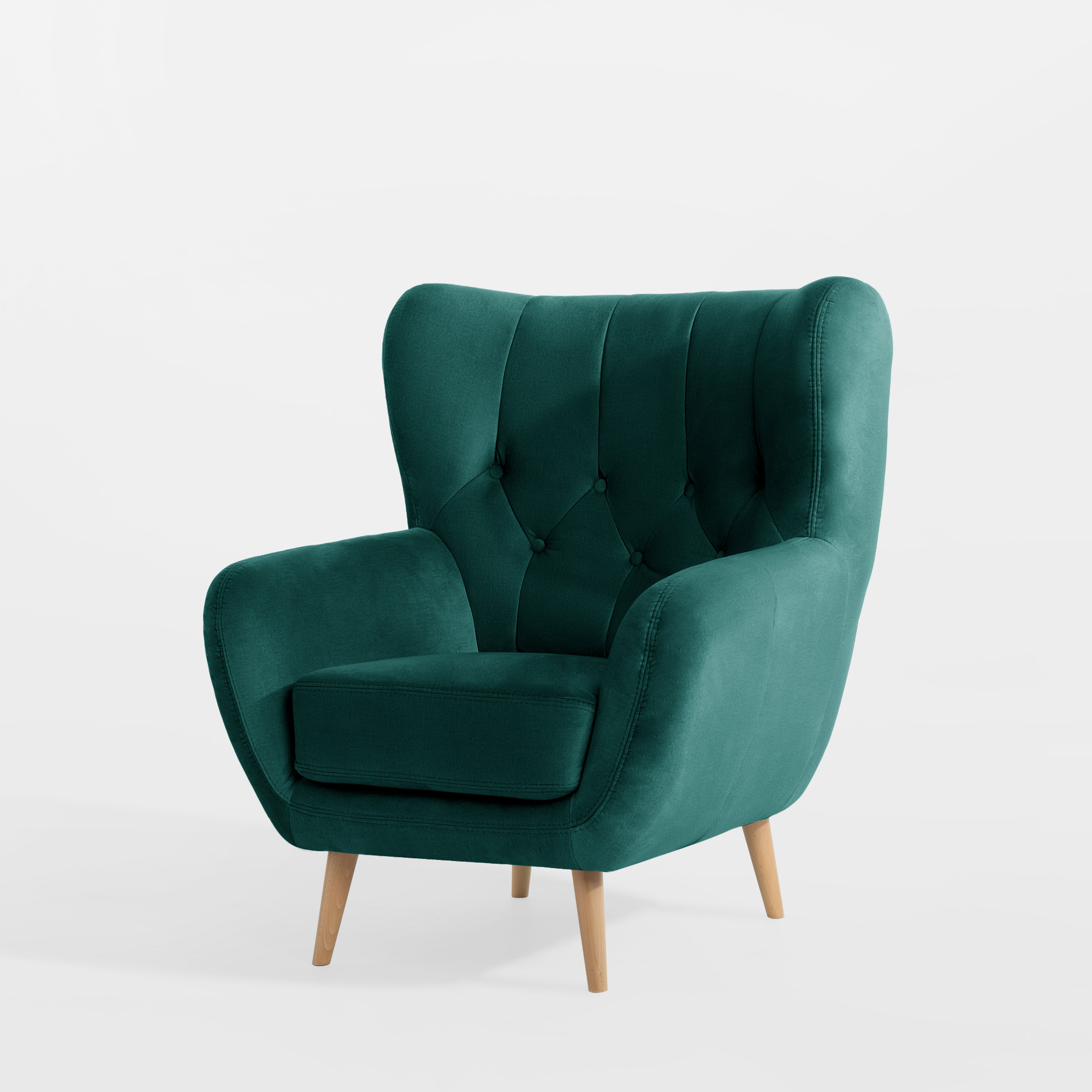 Fotel wypoczynkowy ciemnozielony KELSO