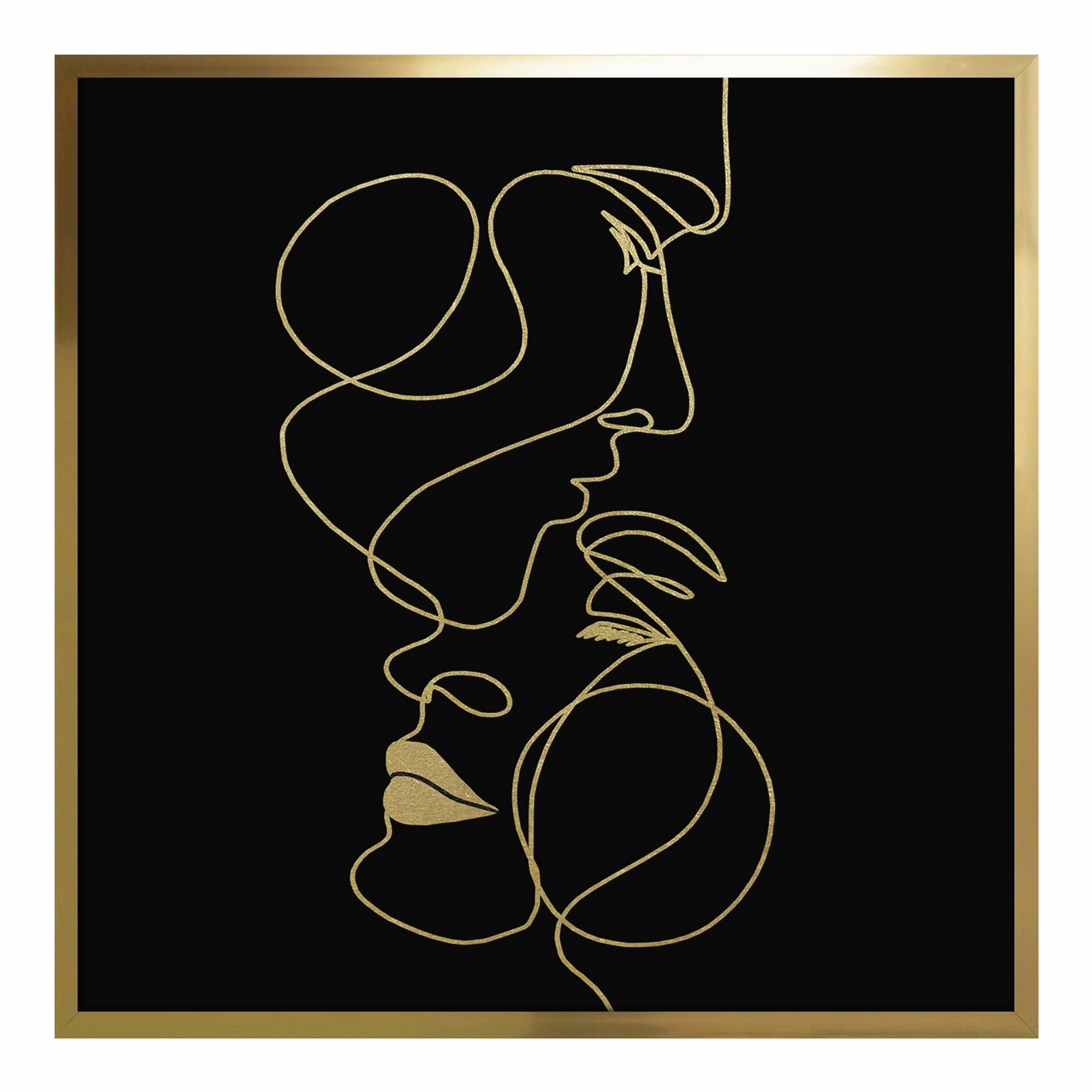 Obraz w Złotej Ramie Gold Face II 50x50 cm