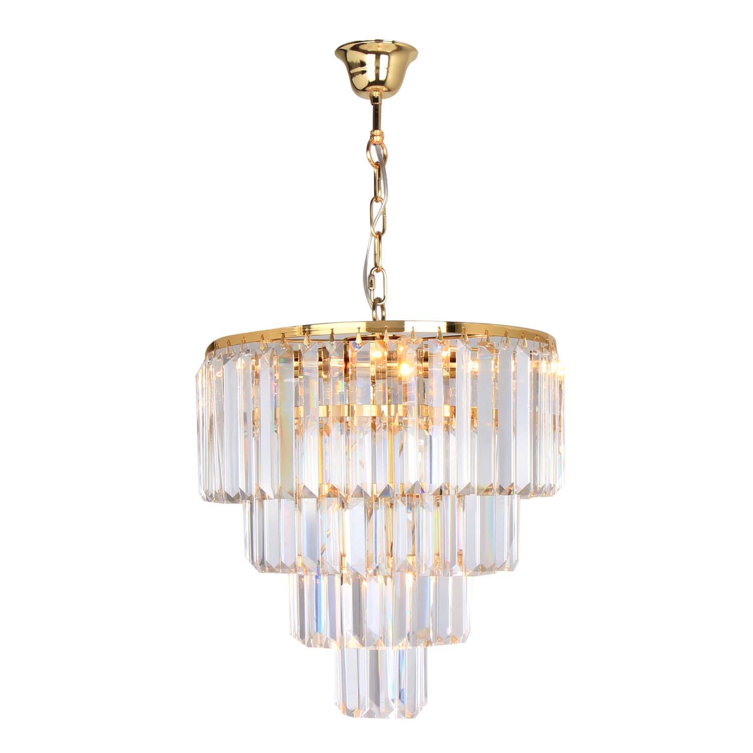Żyrandol Złoty Amedeo 39 cm
