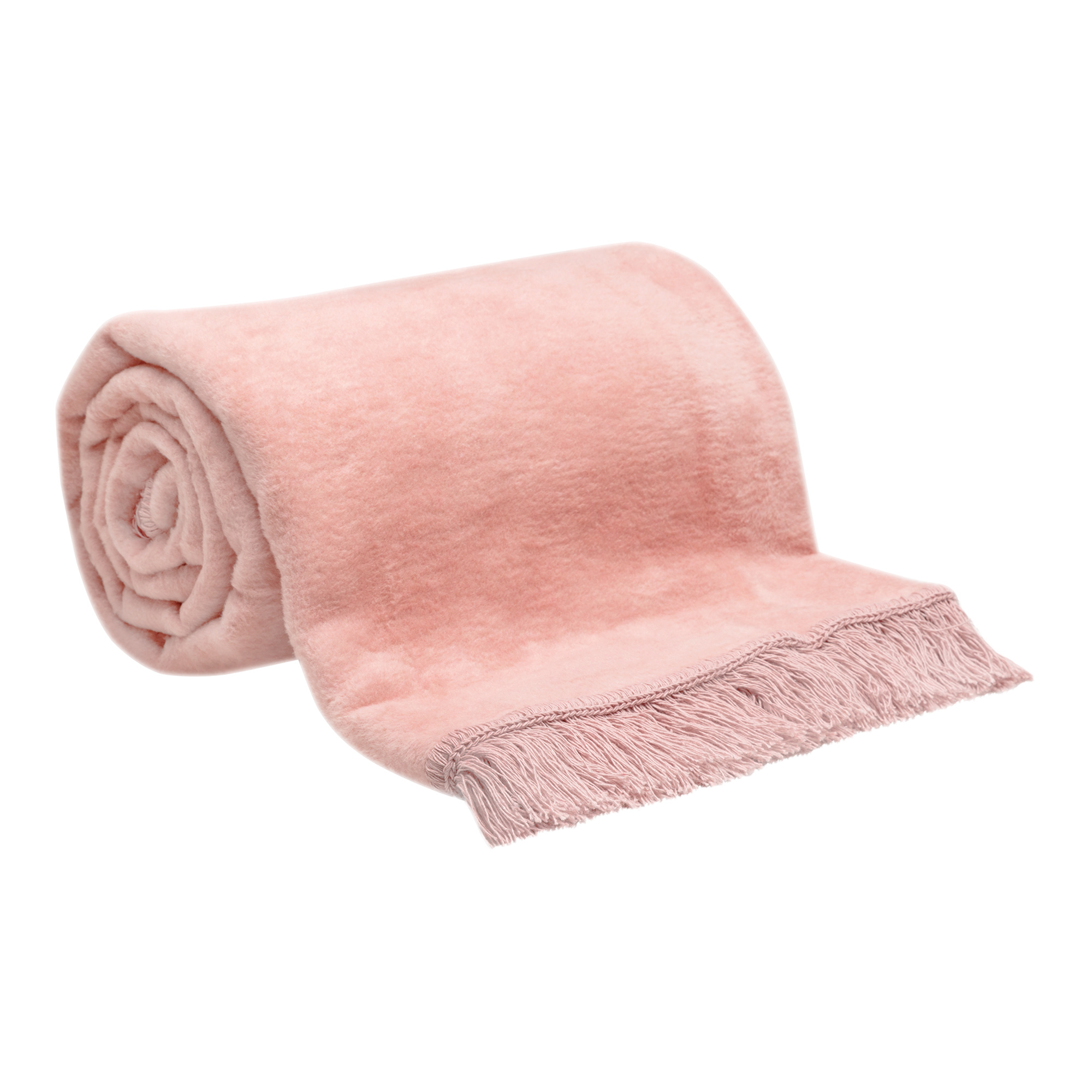 Koc Bawełniano-akrylowy Różowy 150x200 cm