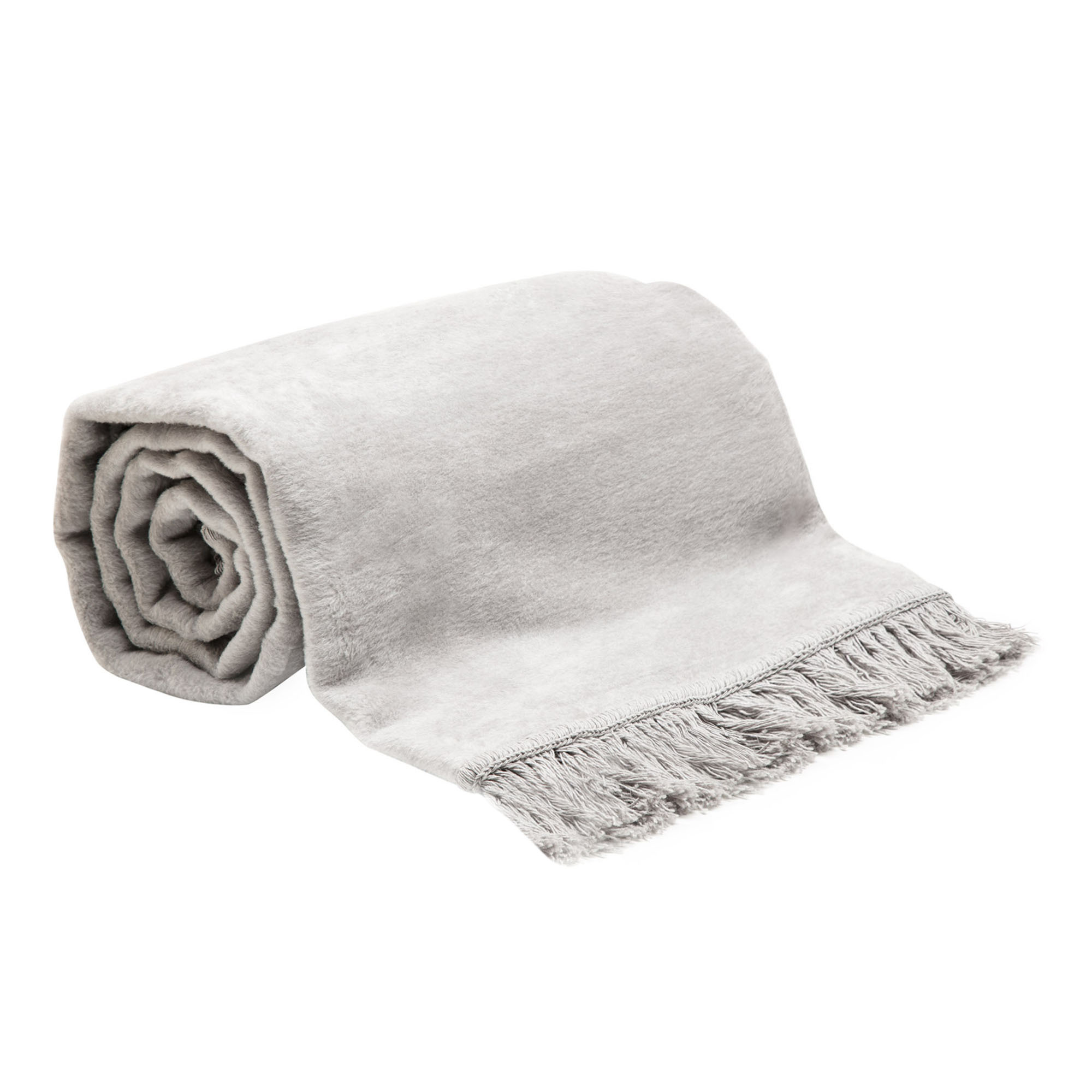 Koc Bawełniano-akrylowy Szary 150x200 cm