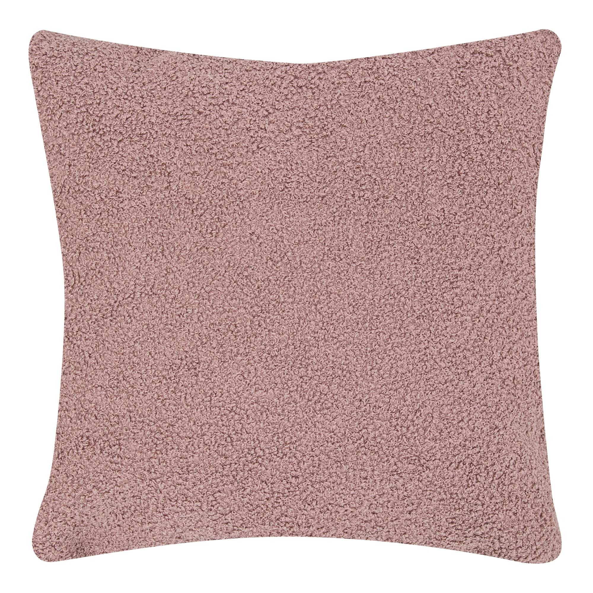 Poduszka Dekoracyjna Baranek Pudrowy Róż Boucle 45x45 cm