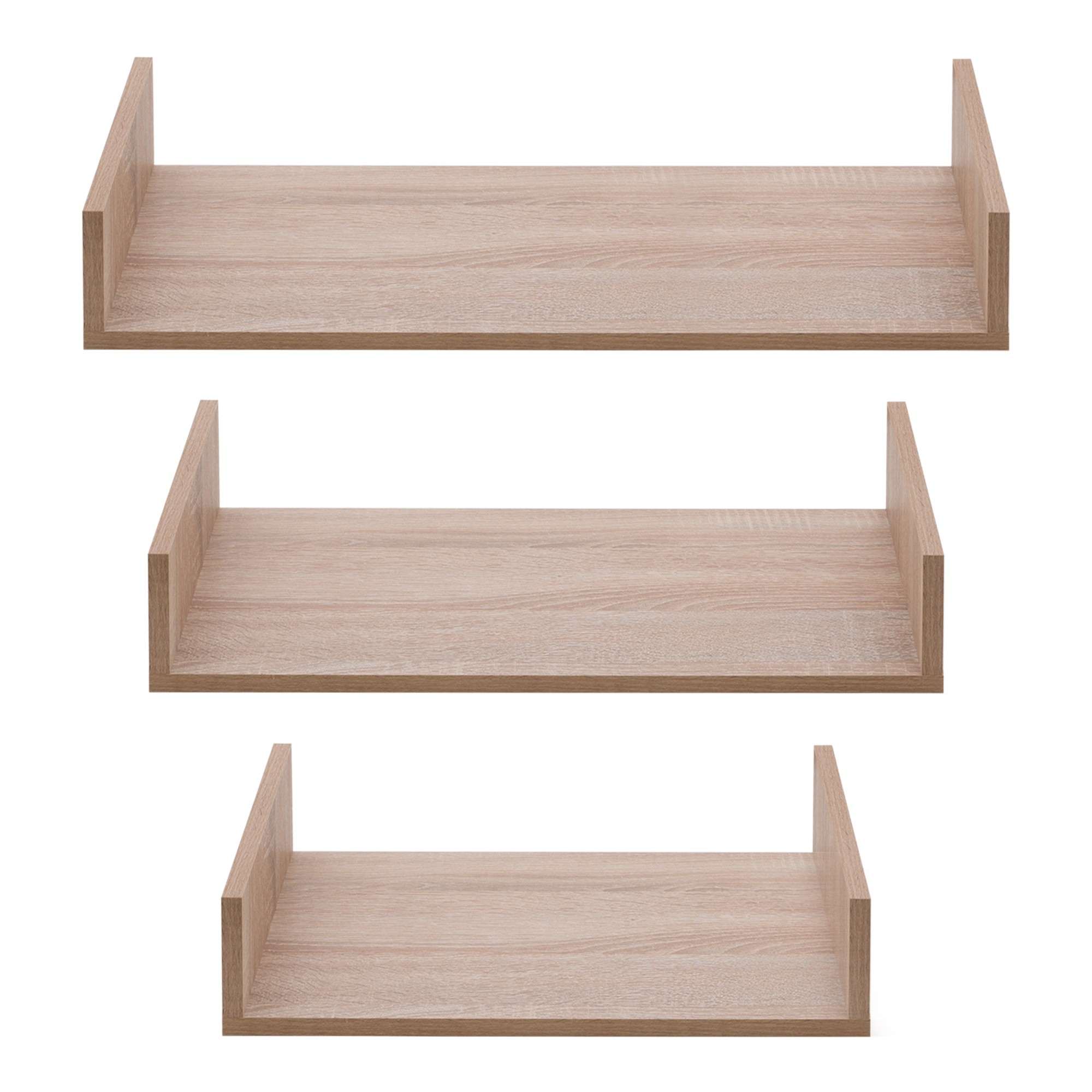 Komplet 3 Półek Trio Dąb Sonoma