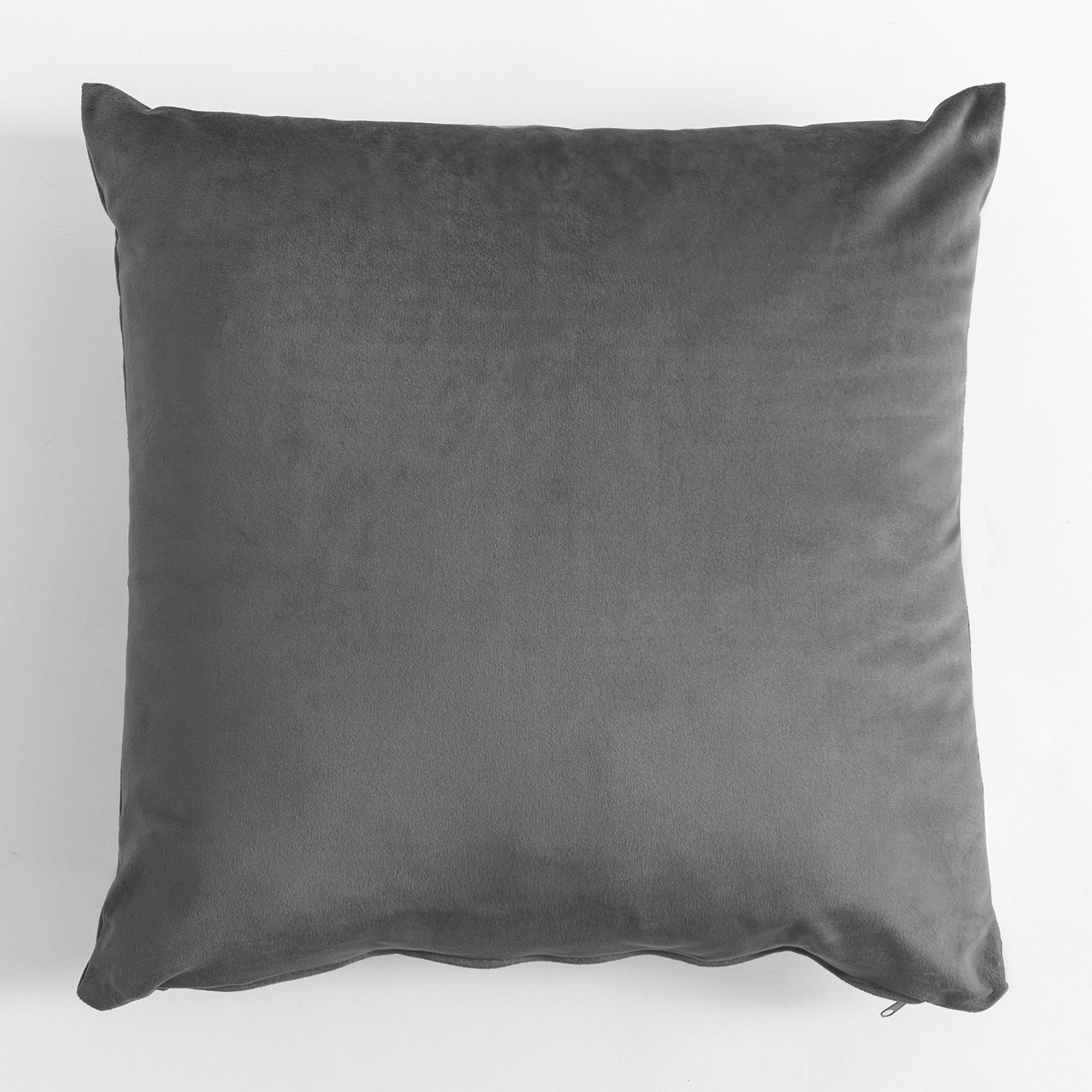 Poduszka Dekoracyjna Welurowa Szara Velvio 45x45 cm