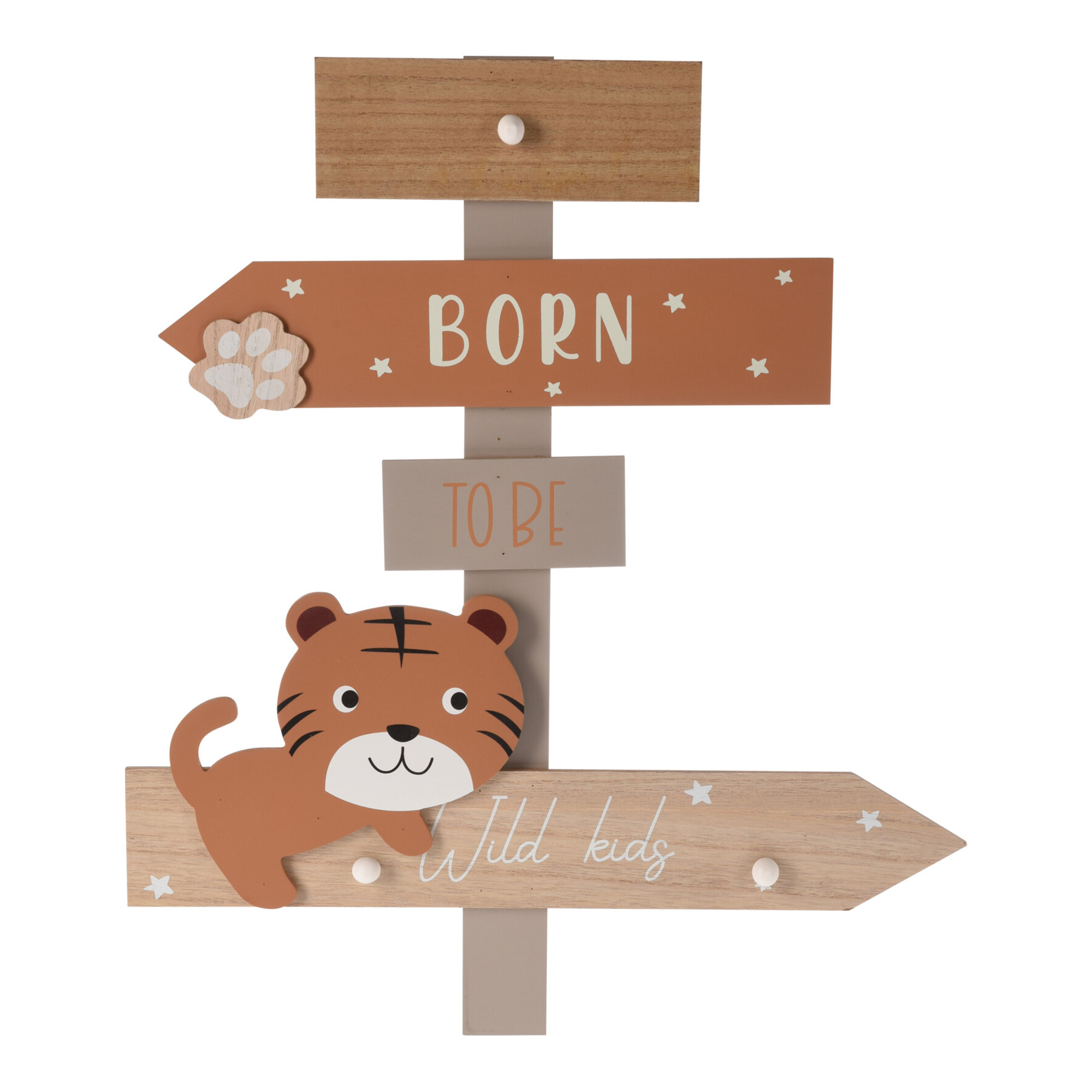 Wieszak Drewniany Tygrys 44,5x51,5 cm