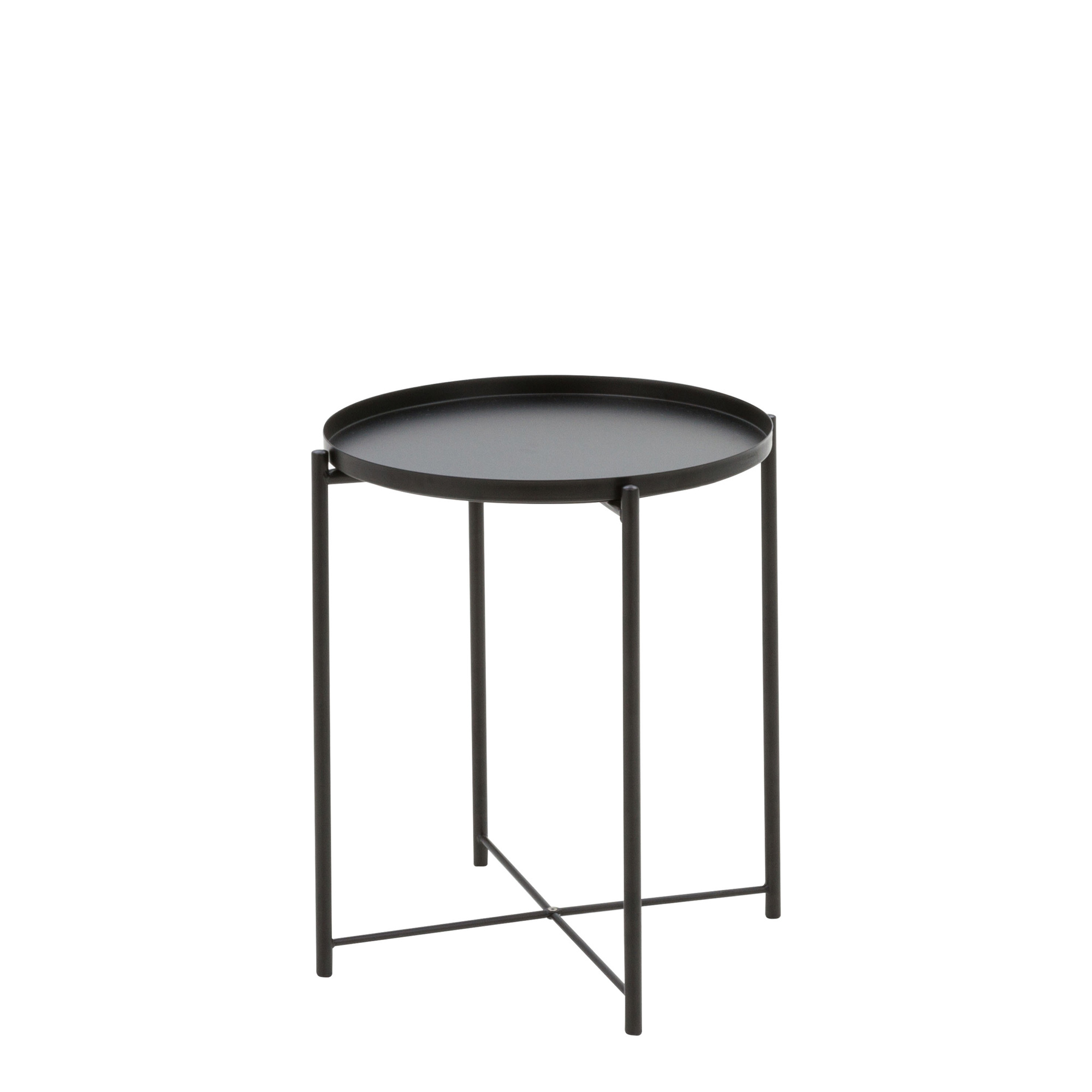 Stolik Kawowy Czarny Metalowy Sapor