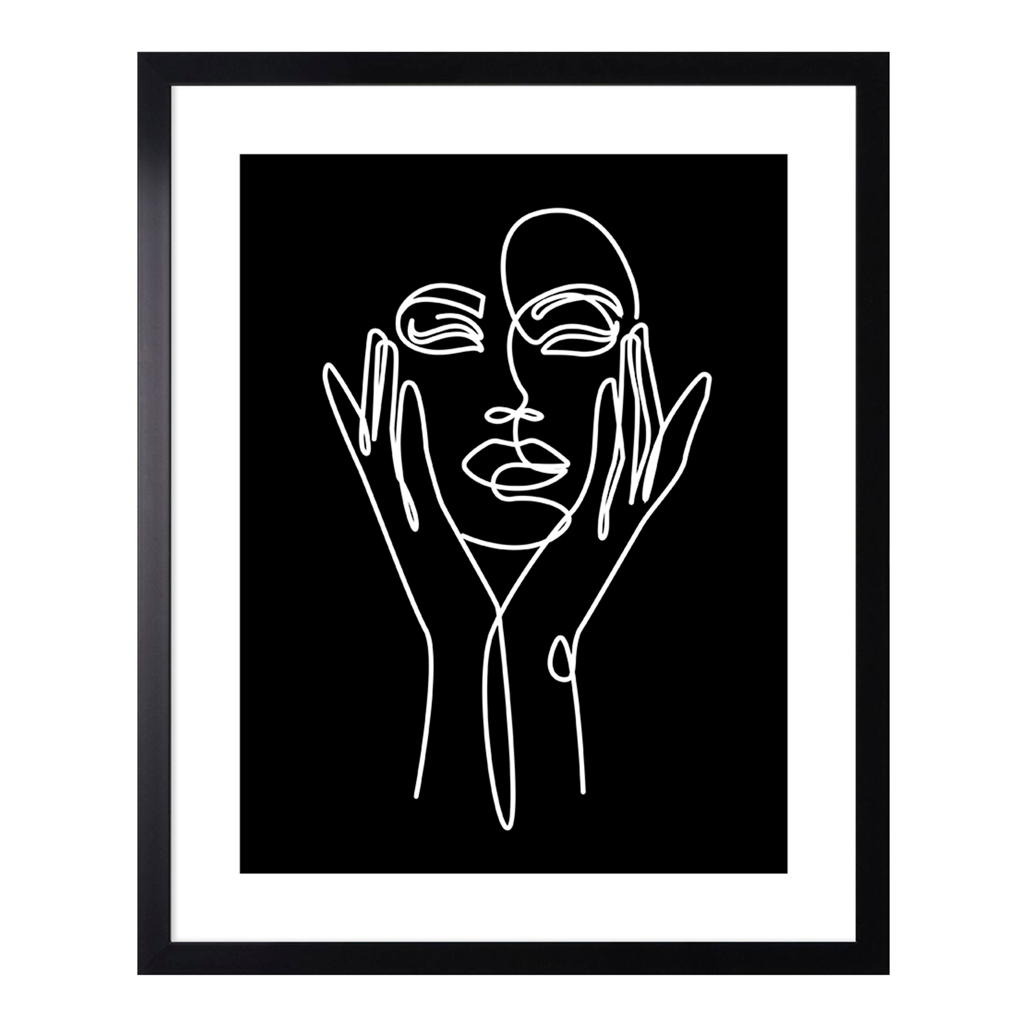 Obraz Line Art Twarz Linear II 43x53 cm