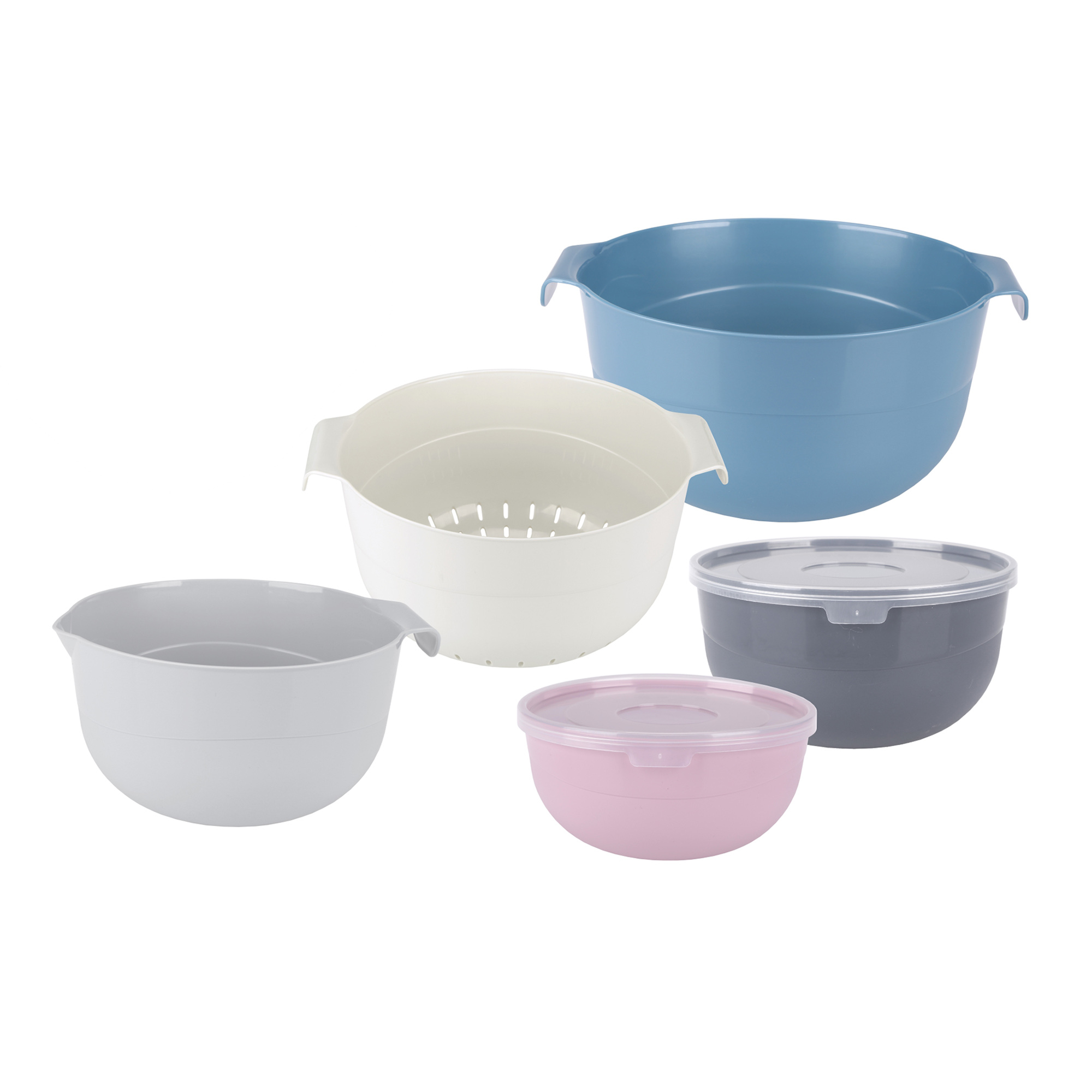 Zestaw Misek Kuchennych + Cedzak, 7 Elementów