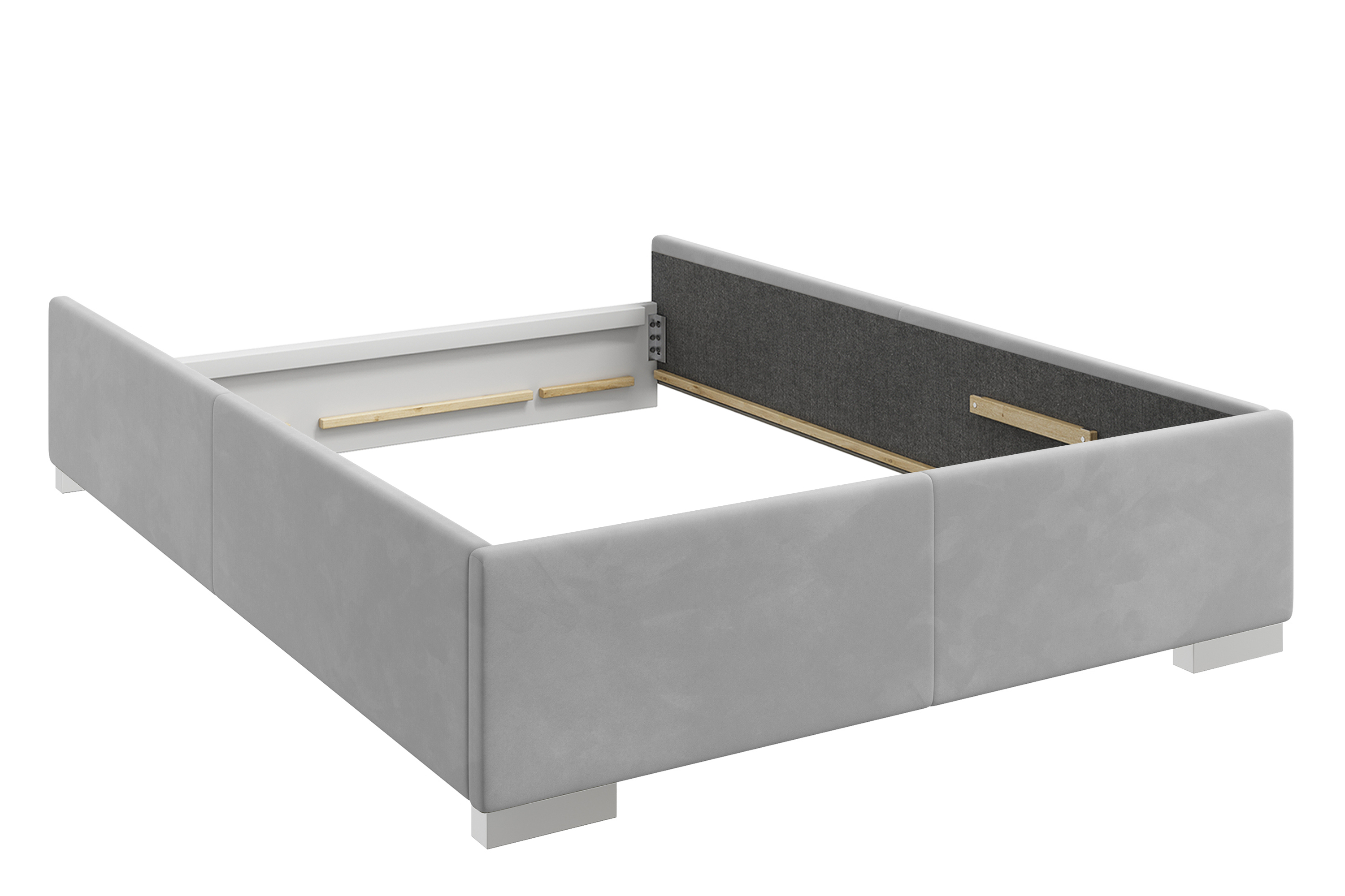 Rama Łóżka Fibi Basic GR. 5 140x200, Jasnoszary