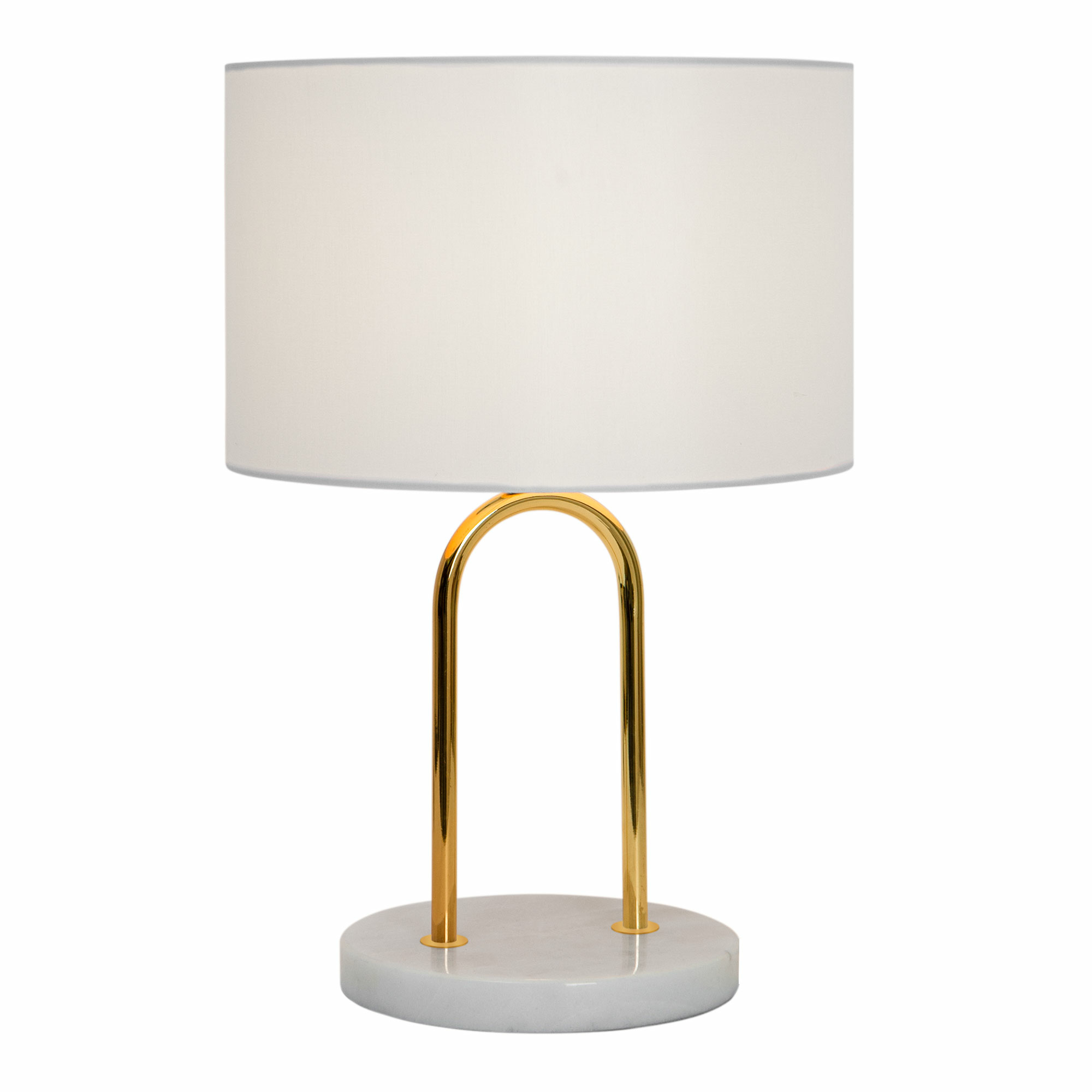 Lampa Stołowa Okrągła Biała Carlos