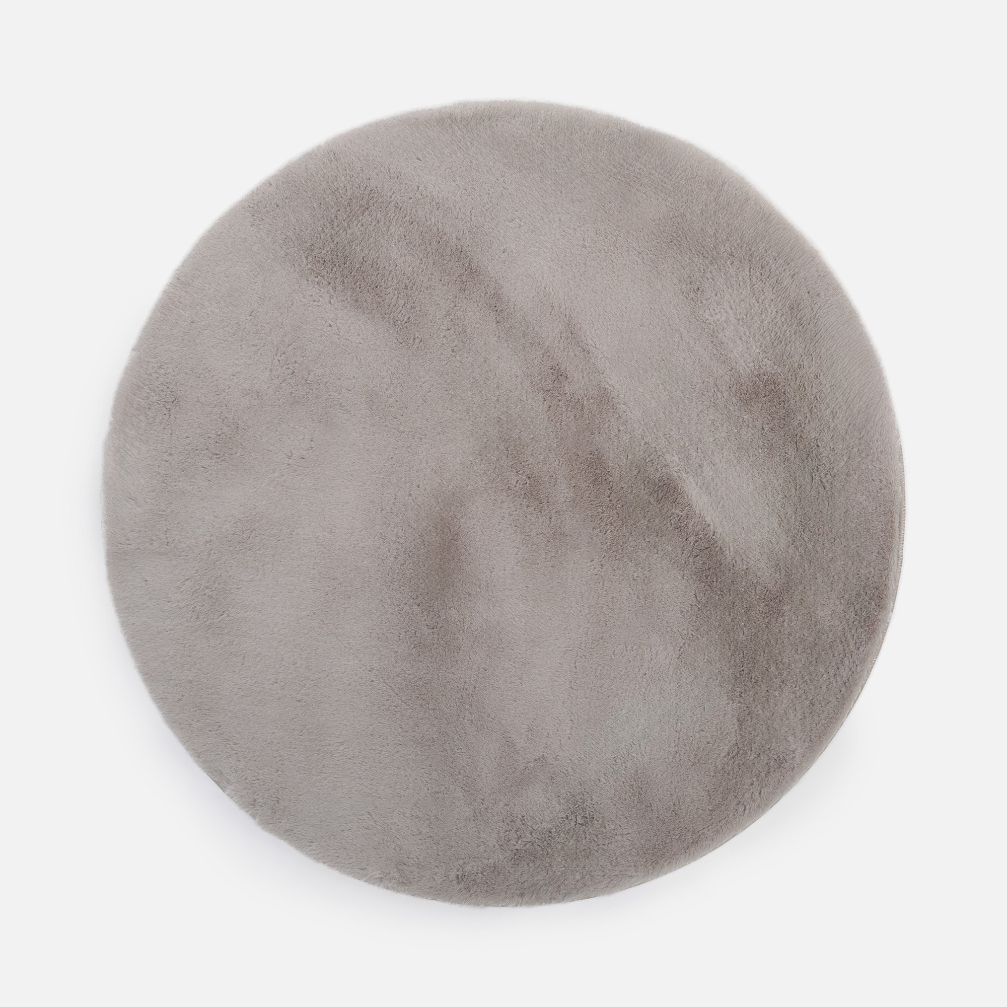 Dywan Okrągły Szary Rabbii 100 cm