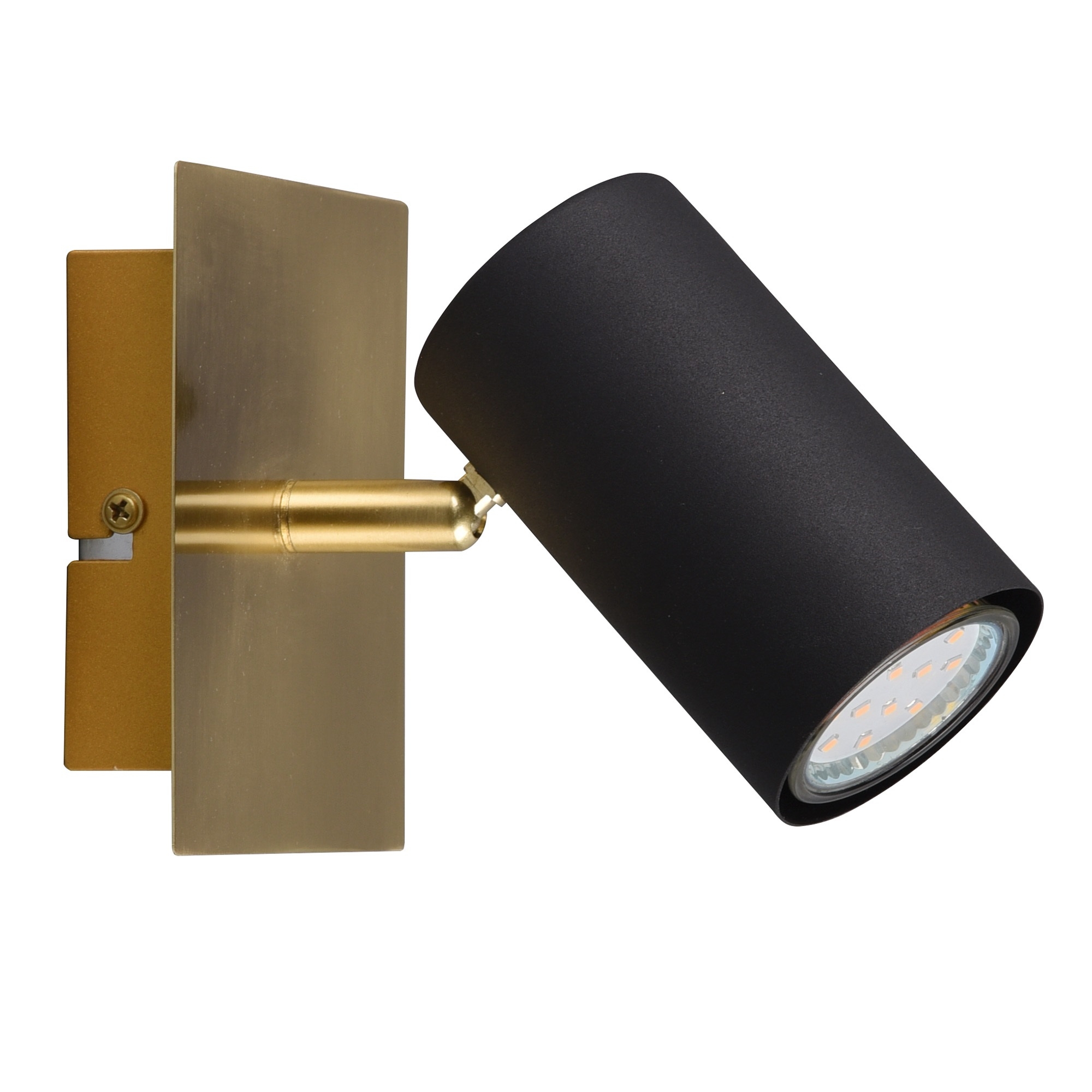 Kinkiet Reflektor Czarno-złoty Marley