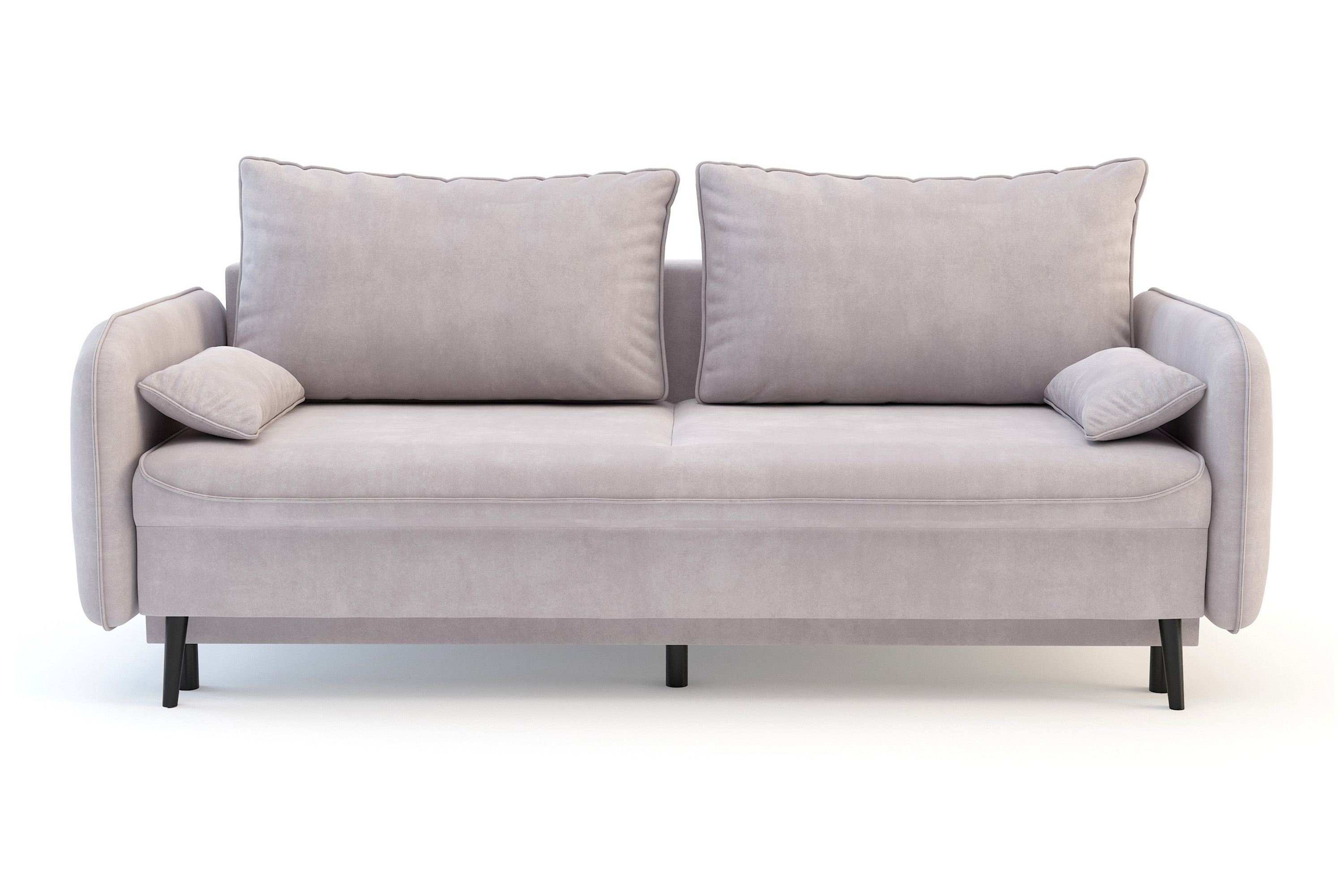 Sofa Szaroróżowa Vamos Nóżki Czarne