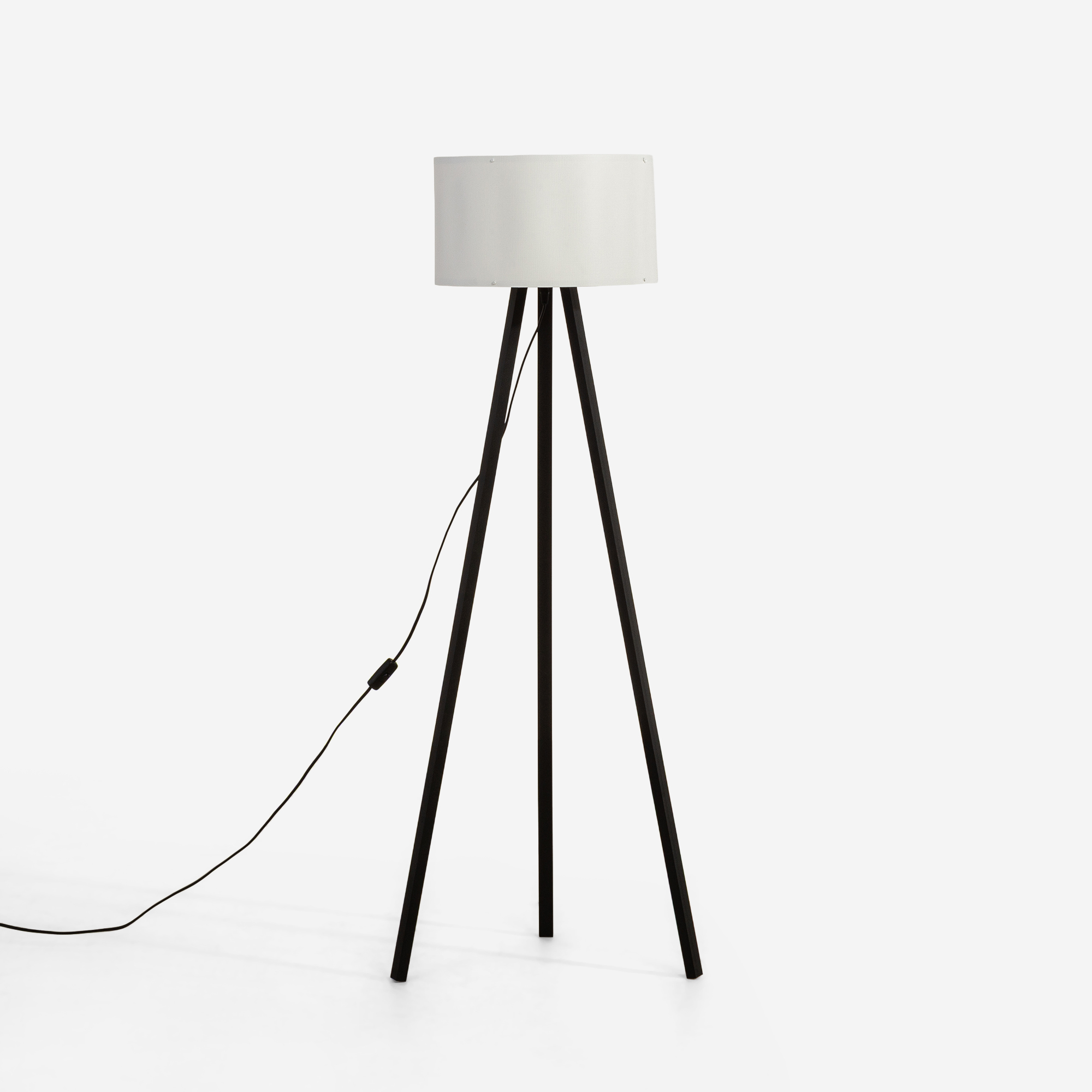 Lampa Podłogowa Trójnóg Czarno-biała Piko