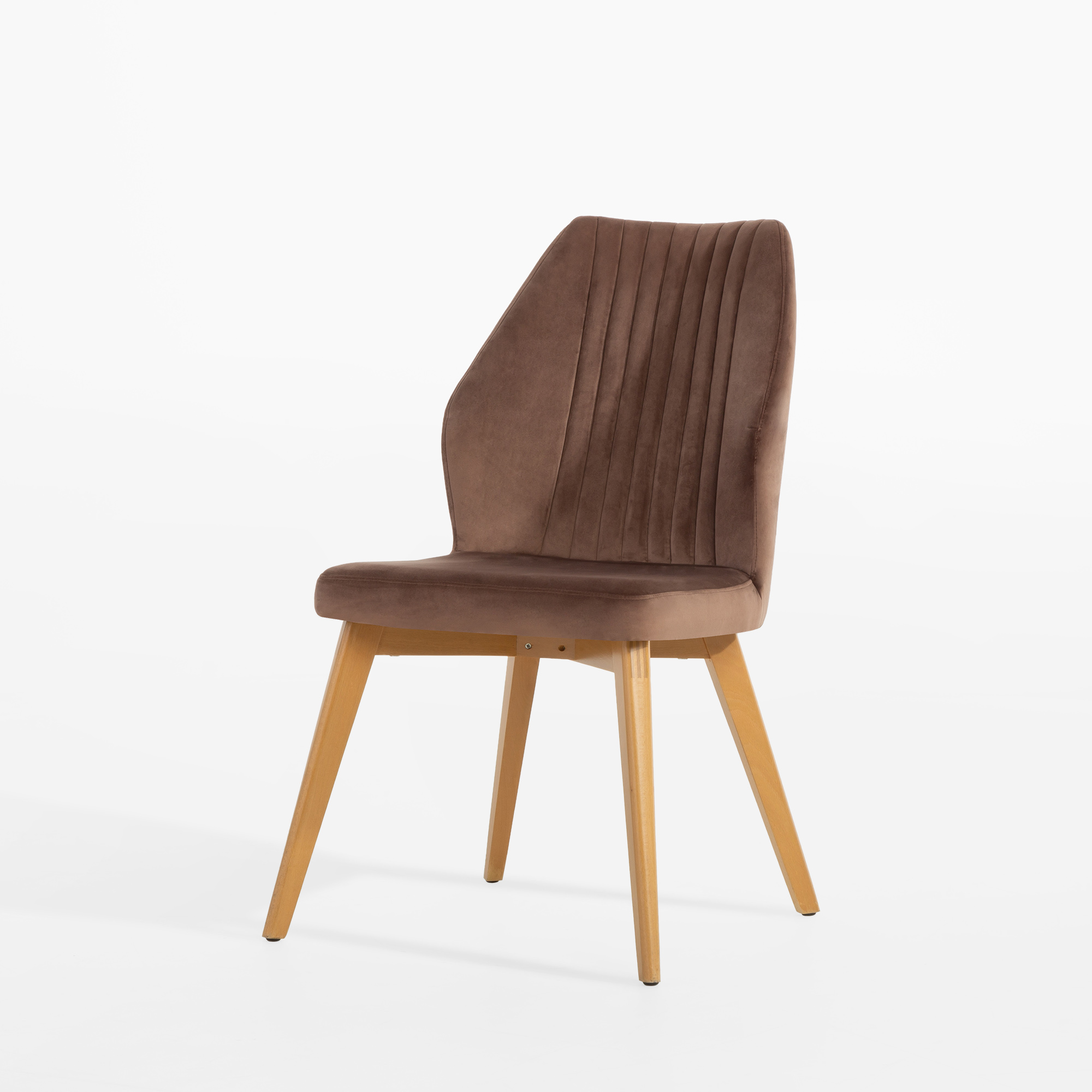 Krzesło Tapicerowane Brązowe Sienne