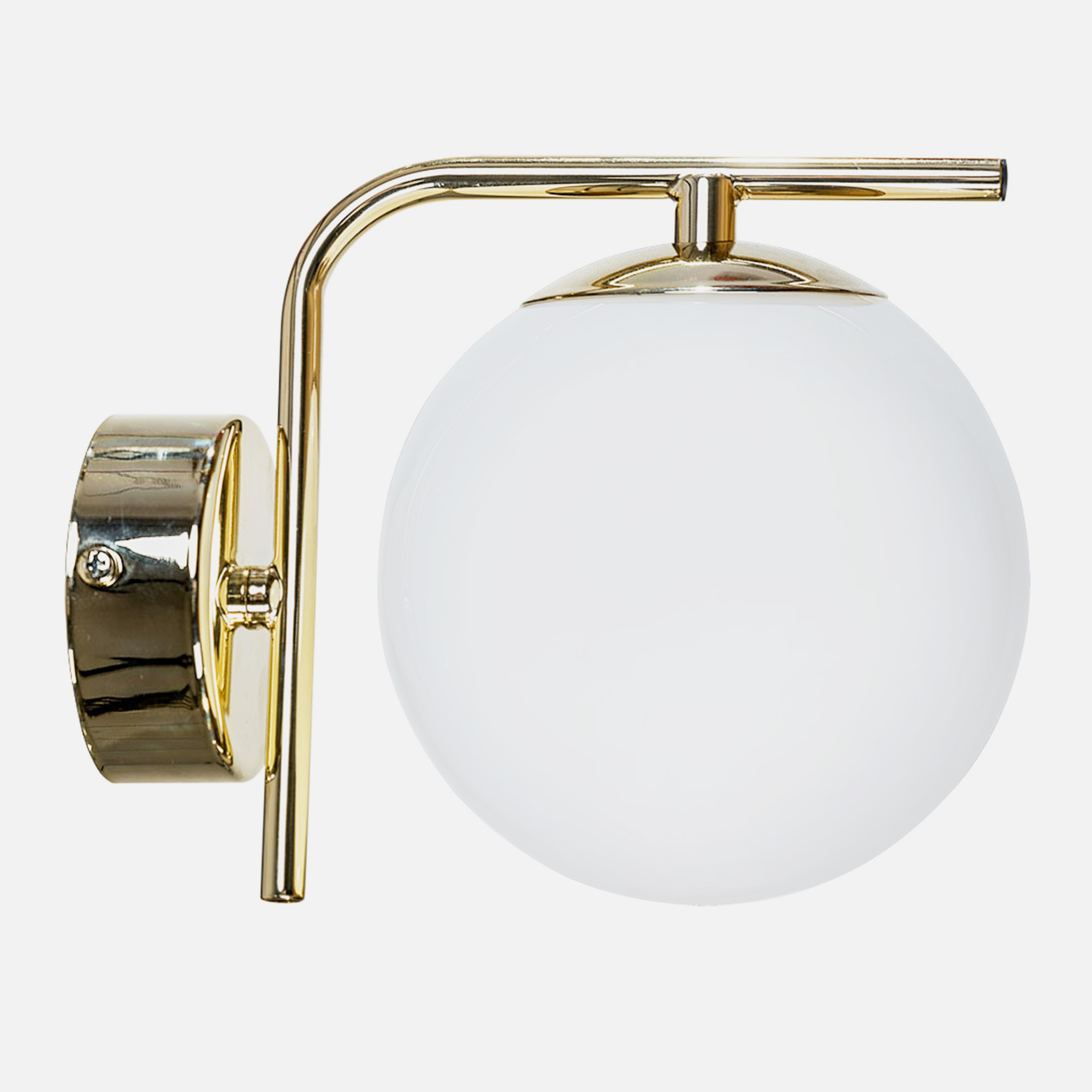 Nowoczesny Kinkiet Kula Biało-złoty Aurora