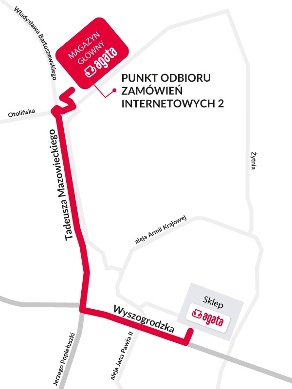 Mapa punktu odbioru