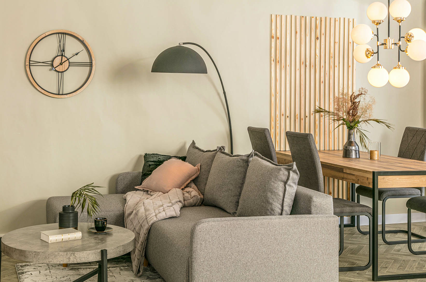 Salon z jadalnia w jednym