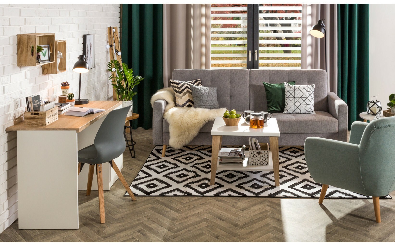 Salon w małym mieszkaniu