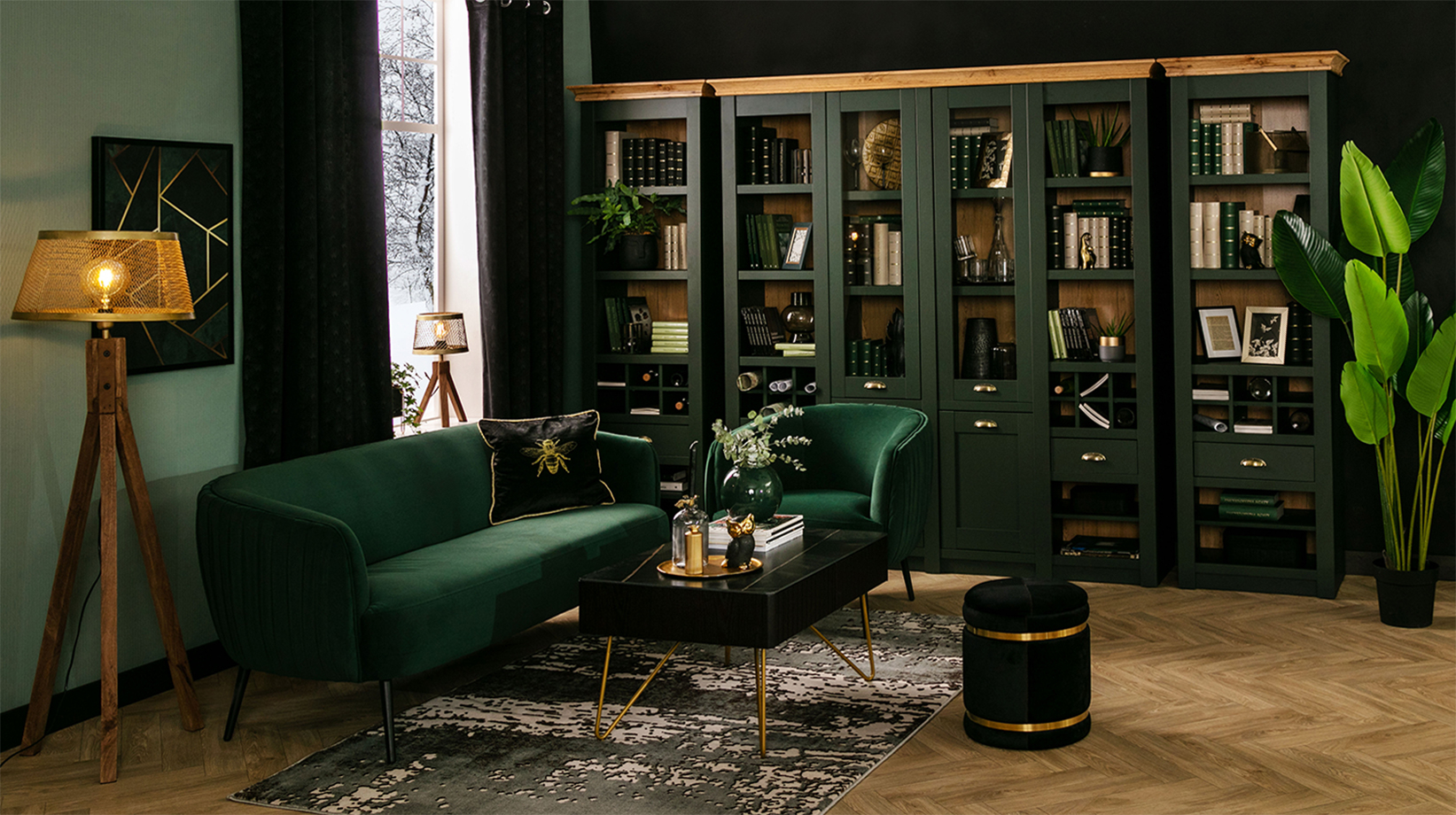 Biblioteczka w salonie