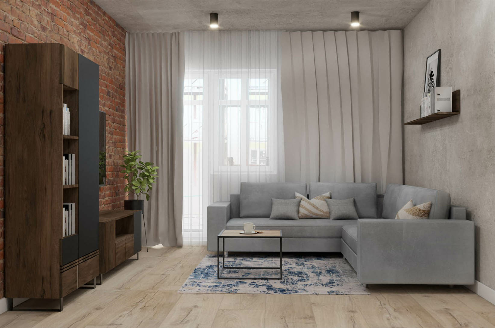 Aranżacja loftu - pomysł na salon