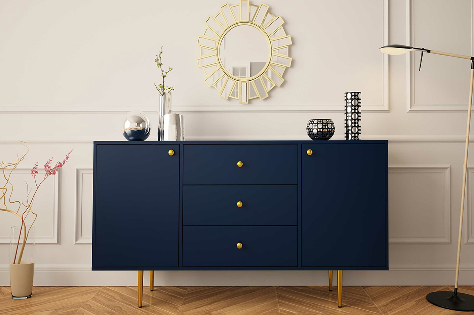 Aranżacja ściany nad komodą