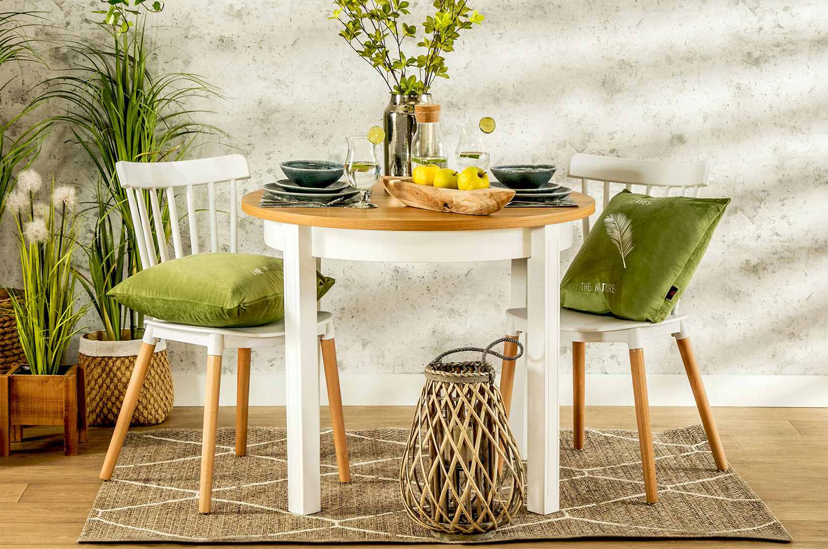 Aranżacja jadalni w stylu boho