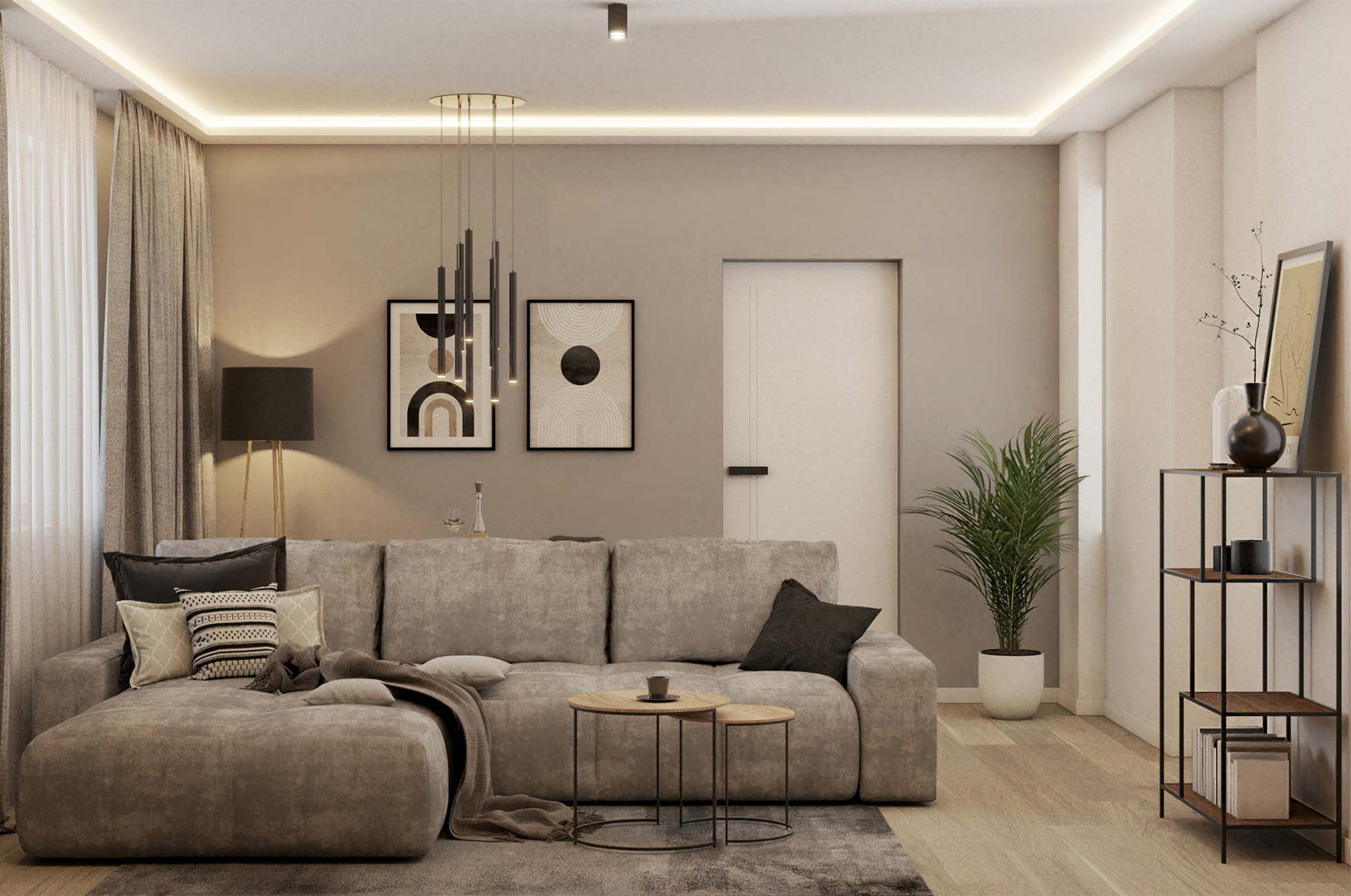 Aranżacja salonu w stylu loft
